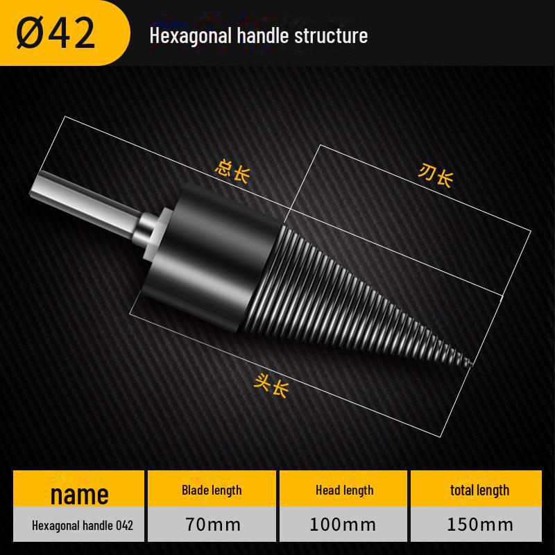 Wood Splitting Drill Bit Cone for Electric and Impact Drills - Efficient Woodworking Tool