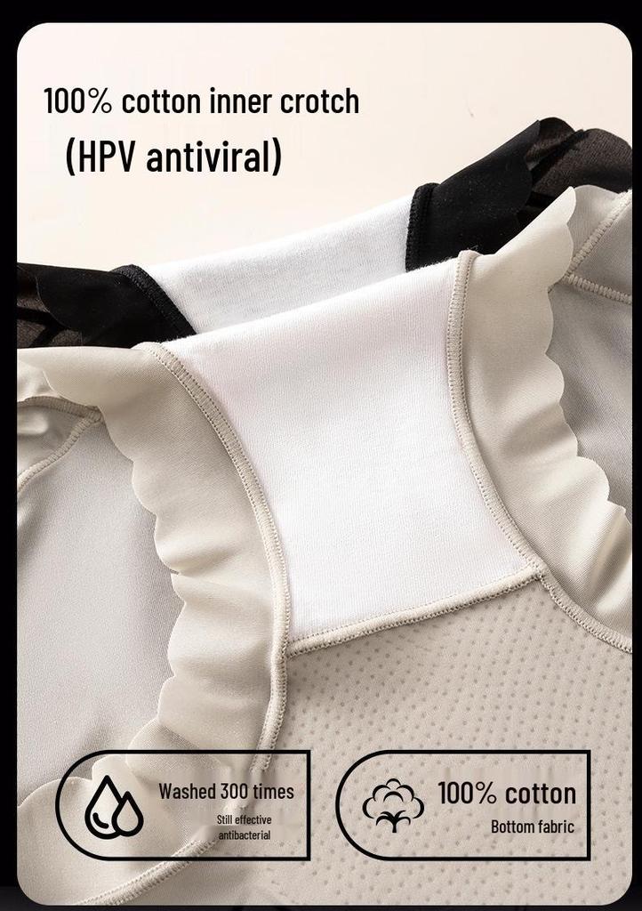 2025 Summer Women's High-Waisted Seamless Antibacterial Tummy Control Butt-Lifting Triangle Panties