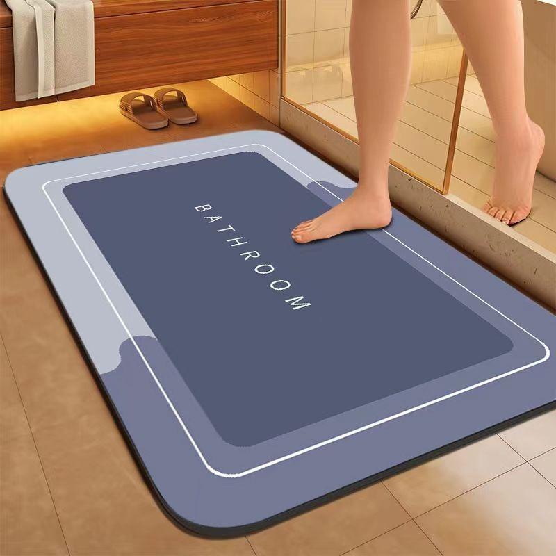 1PC 40x60cm Super Absorbent Diatomite Bath Mats Bathroom Anti Slip Fast Drying Floor Mat Shower Toilet Bedroom Kitchen Doormat