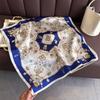 European and American Retro Fashion Printed Silk Scarf Square Scarf High-end Shawl Sunscreen Neck Small Square Scarf Headscarf Women's Scarf