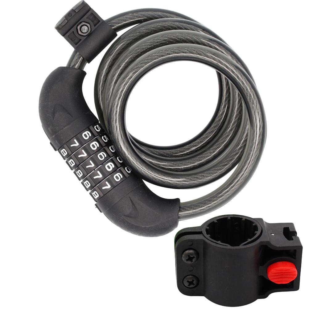 Buy 1PC High Security 5 Digit Anti-Theft Steel Wire Code Lock Cable ...