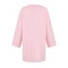 Women's V-neck Three Quarter Sleeve Pocket Cotton Linen Color Casual Dress