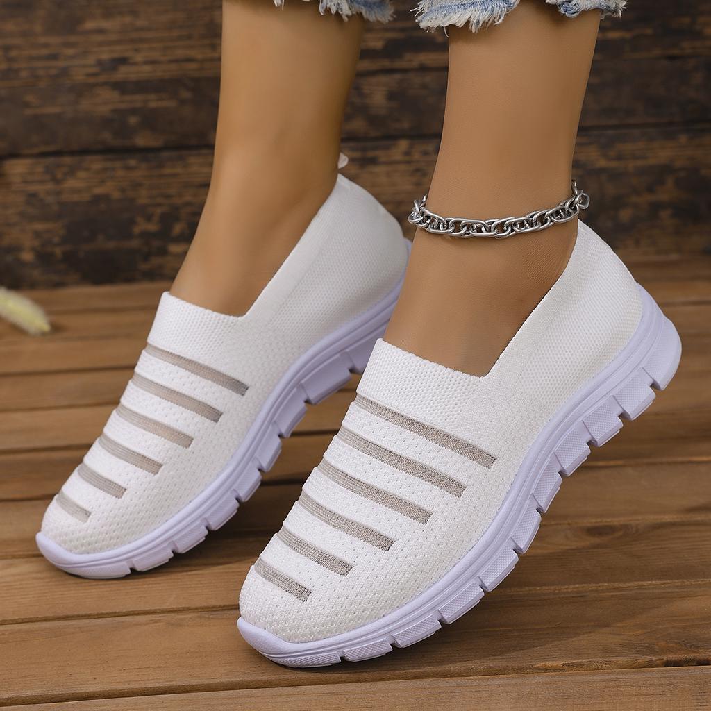 Fashion Lightweight Breathable Mesh Sneakers for Women Soft Sole Knitting Casual Shoes Woman Summer Comfortable Slip On Walking Shoes