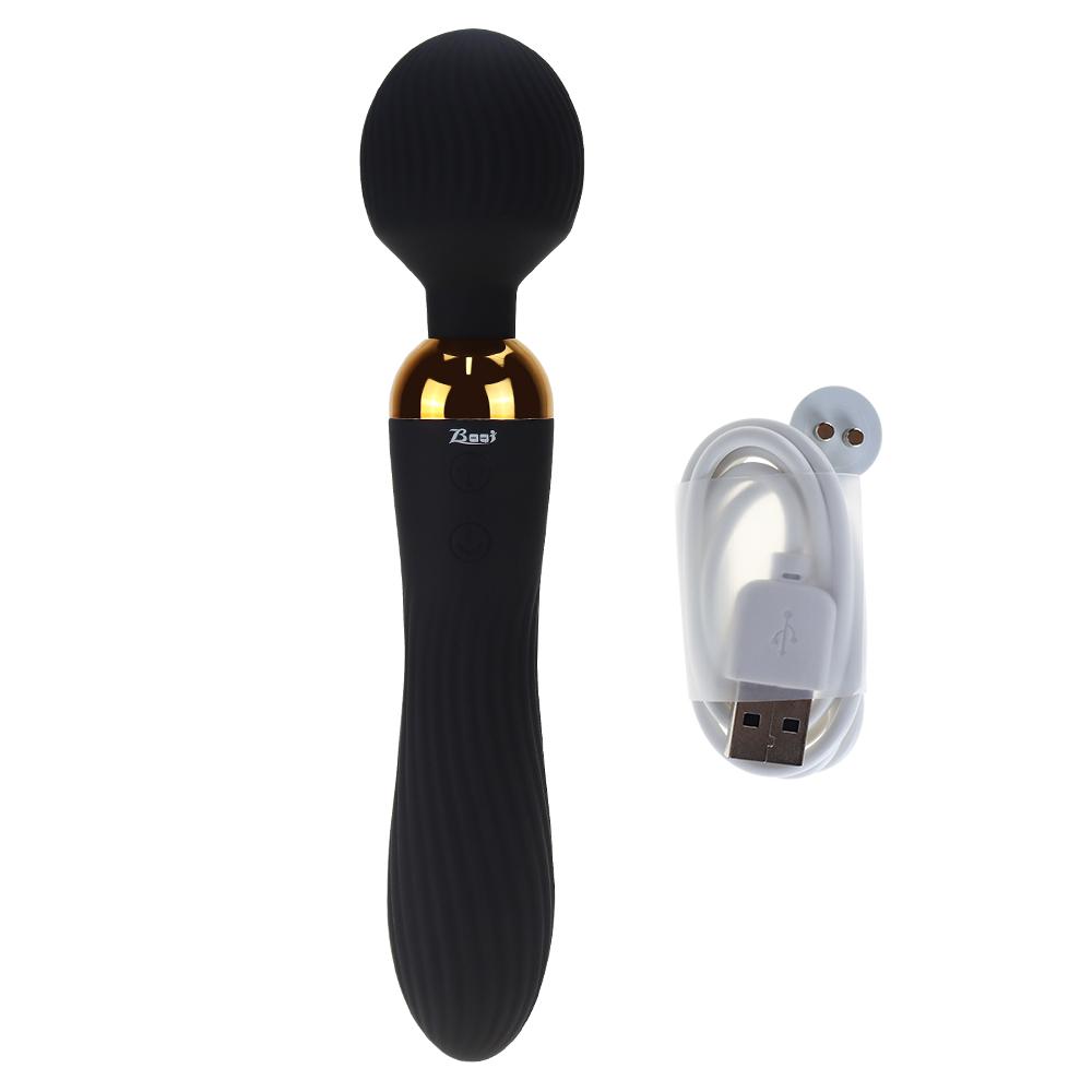 Dual Ended Vibrators G Spot Clit Stimulator Multi-frequency USB Charge Big AV Stick Dildo Vibrators Adult Sex Toys for Women