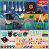 Conjunto de Brinquedos de Cozinha para Crianças 92/69/59 PCS Kit de Acessórios de Cozinha de Brincar com Panelas de Brincar Comida de Brincar Brinquedo de Cozinhar Meninas Meninos Presente