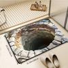 Rug Carpet Mat Non-Slip 3D Vortex Hole Illusion Doormat for Entryway Living Room Kitchen Nursery Playroom Modern Home Decor