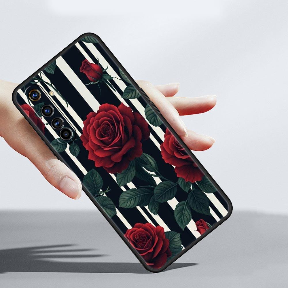 Oil Painting Flowers Pattern Design Case For Realme C67 C63 C55 C53 C35 C25 C21 GT 2 3 5 6 10 11 12 13 Pro Soft TPU Phone Cover