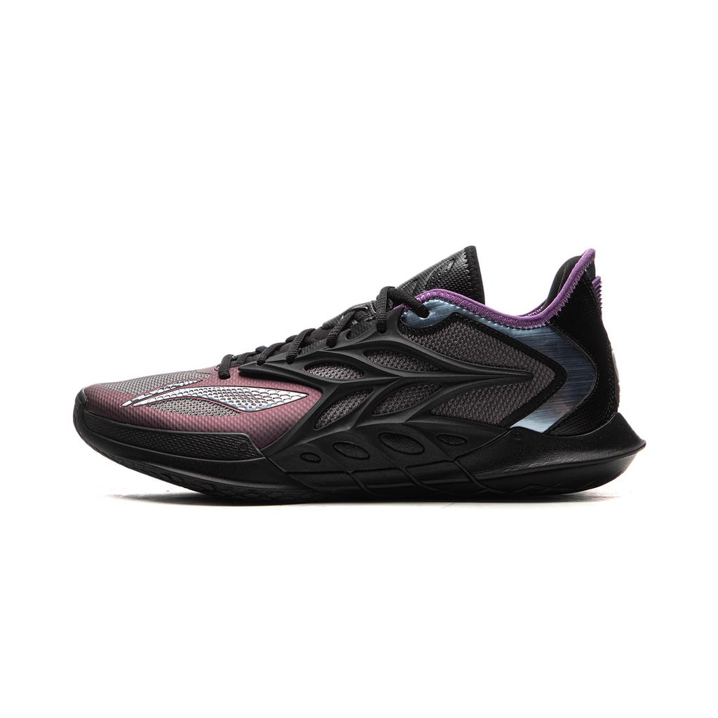 Li Ning Velocidad 12 Amortiguación Antideslizante Resistente a la Abrasión Transpirable Rebote Agarre Caña Baja Zapatillas de Baloncesto para Hombre ABAV069-3