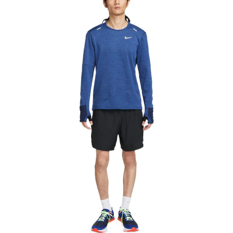 Nike T Shirts Men's Blue Crew Neck Moderate Straight Fit DD5650-451