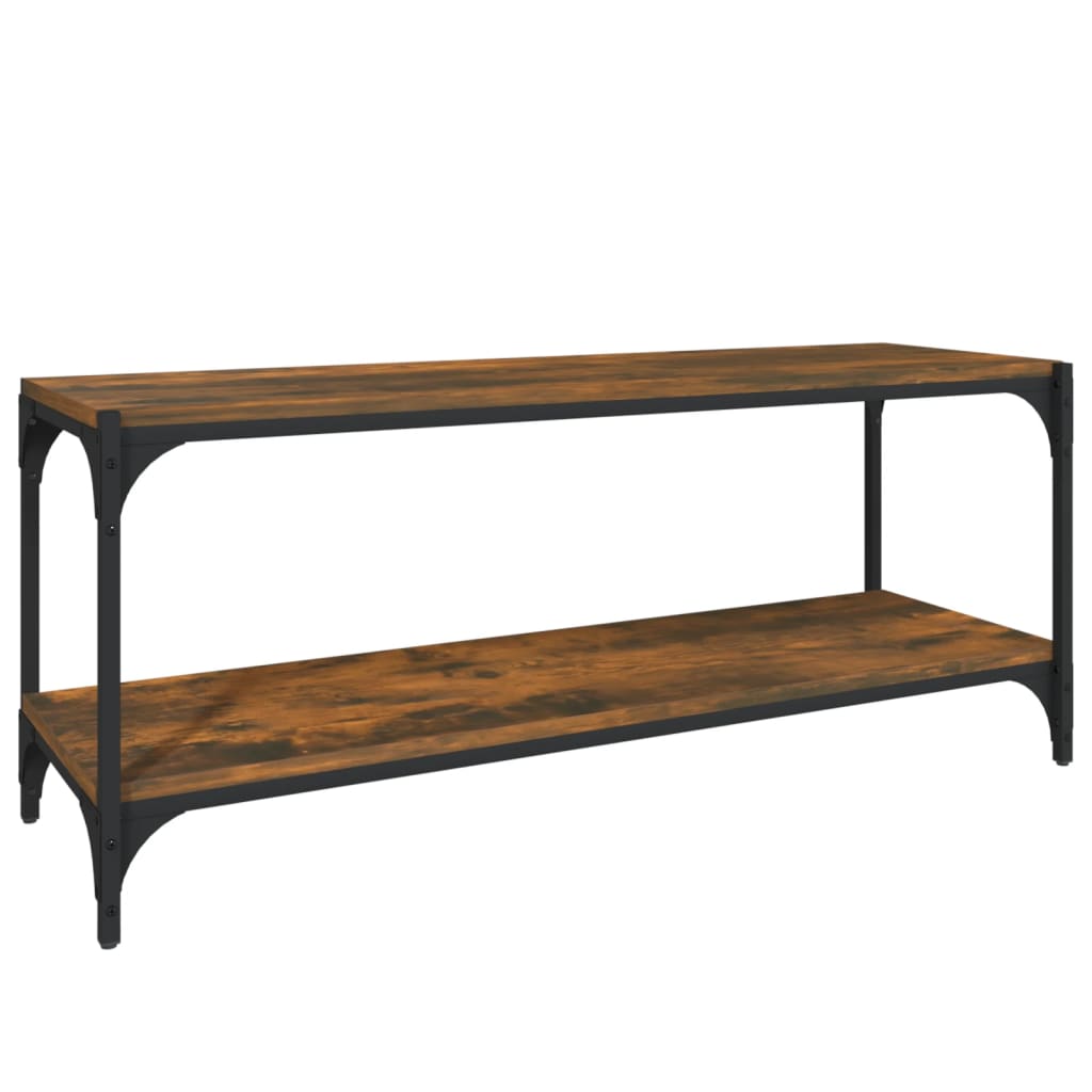TV Cabinet Smoked Oak 100 x 33 x 41 cm Wood Based Panel and Steel