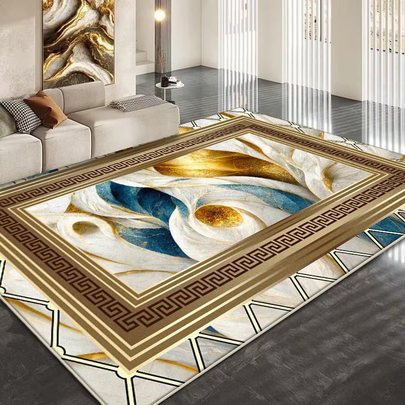 Luksusowe Duże Dywany do Salonu Dywan do Hali Willi w Stylu Europejskim Antypoślizgowy Dywan Dekoracyjny do Sypialni Zmywalna Mata pod Stoliki Kawowe
