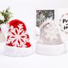 Shu Cotton Velvet Red Gray Large Snowflake Christmas Hat Winter Christmas Decoration Party Gift Polyester Material