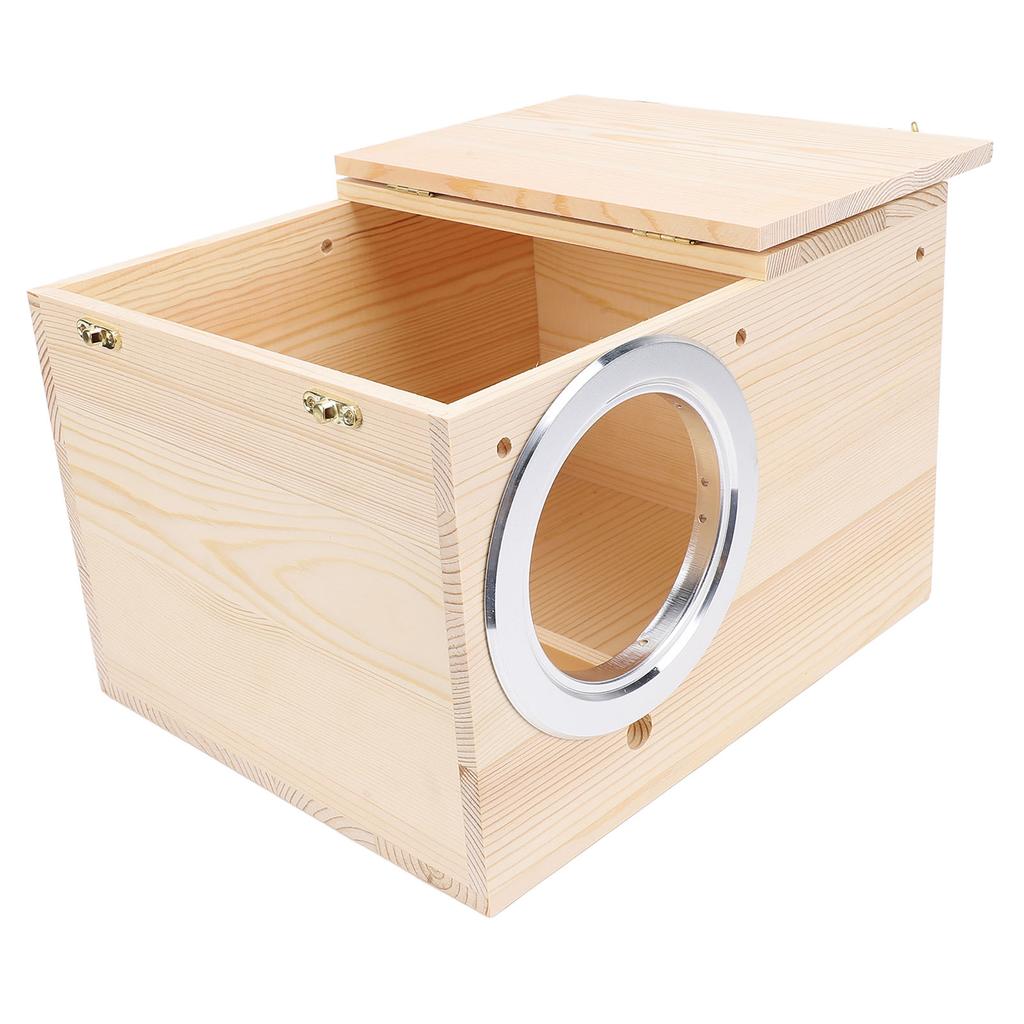 Parakeet Nesting Box Solid Wood Bird Breeding Mating Box for Cockatiel Lovebirds Budgie Canary