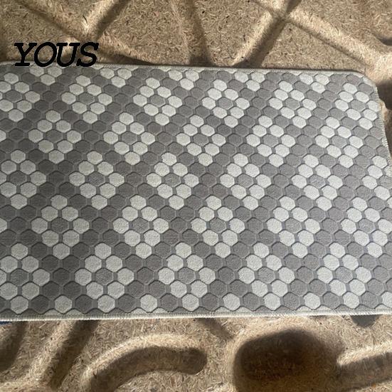 Anti-pilling Floor Mat Jacquard Entrance Door Mat, Quick-Dry Water Absorbent Machine Washable Non-Slip Doormat for Bathroom Kitchen Quick-drying