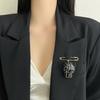 Elegant Enamel Leopard Head Brooch For Women Luxury Vintage Queen Style Pin Accessory Daily Party Accessory