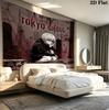 Tokyo Ghoul Wall Tapestry Aesthetic Wall Hanging Printed Fabric Blanket Decorative Tapestries For Bedroom Living Room Home Decor
