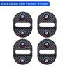 vbjly8 4Pcs Carbon Fiber Door Silent Cushion ABS Lock Cover Car Sticker Fit BMW M E90 G26 E60 E46 F10 F30 E39 E36 F20 Gloss Silver Blac wscap11