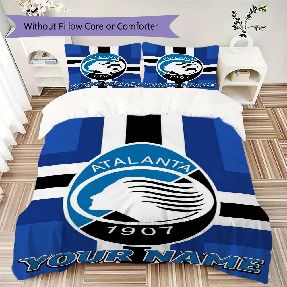 Custom Name Atalanta BC Pattern Bedding uilt Set uilt Cover Pillowcase Home Decoration Birthday Gift (1*duvet cover+2*pillowcase without core)