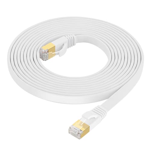 FOSTO Cat8 LAN Cable 3M Ultra High Speed ??40Gbps/2000MHz Category 8 Compliant Ethernet Cable Gap Wired Lan Cable Internet Flat Cable Shield RJ45 Conn