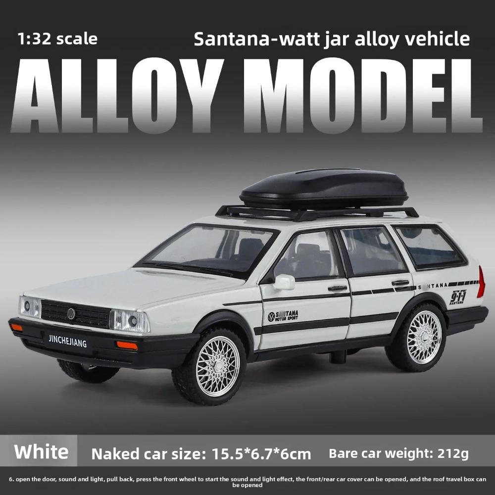 

Литье под давлением 1:32 VW SANTANA Универсал Литая модель автомобиля со звуком и светом Детский подарок на день рождения Игрушечные транспортные средства Миниатюрная машина белый