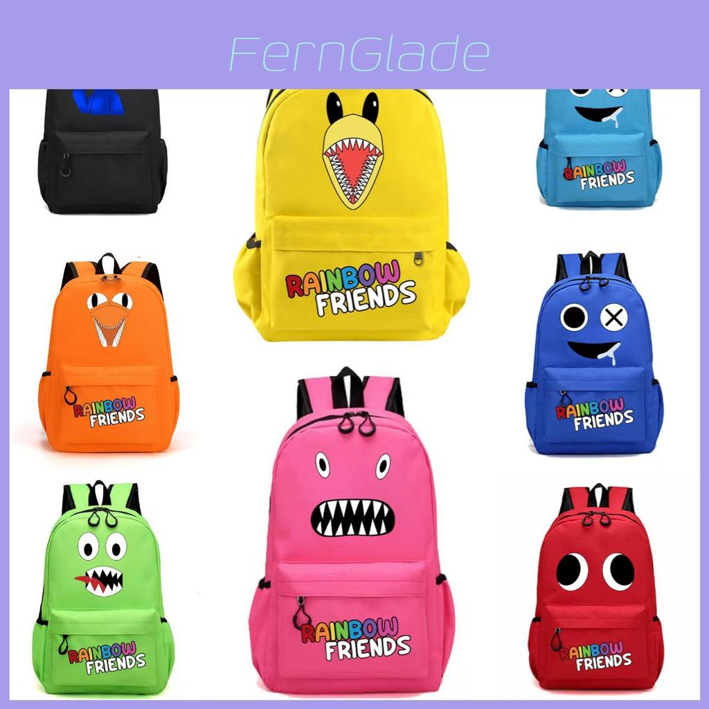 Rainbow Friends Original Design Canvas Backpack For Children Medium Size 20-35l Capacity