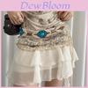 Style Handmade Beaded Waist Belt With Floral Embellishments For Summer Dresses