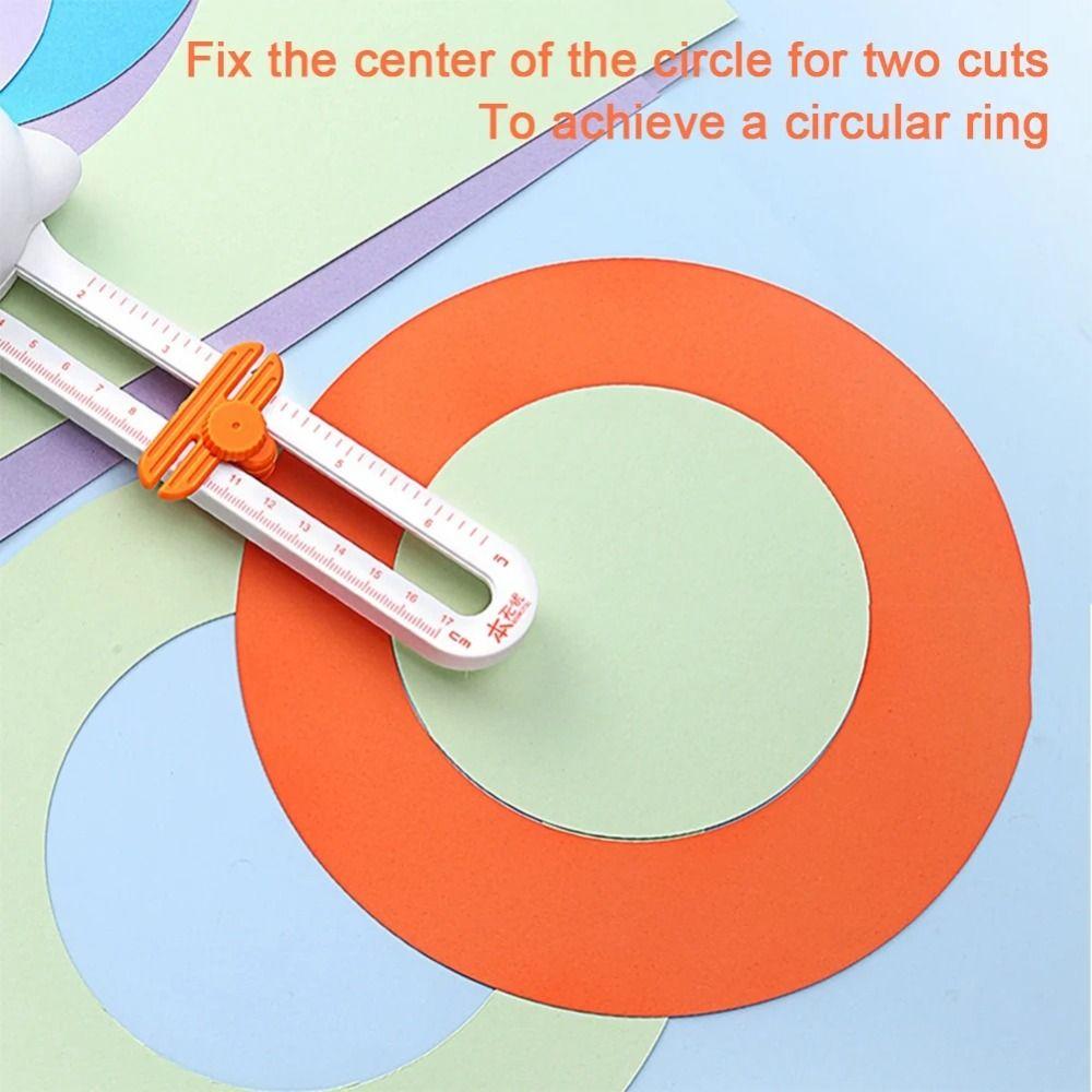 Paper Card Photo Circular Paper Cutter Cute Kitty Safe 360° Rotary Circle Cutter Crafts DIY Round Cutting Tool Card Making