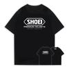 Schwarzes Rundhals-Kurzarm-T-Shirt Japanischer Klassiker Marquis Sommerstil Motorrad-Rennhelm passendes T-Shirt