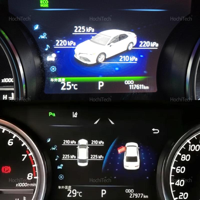 for Toyota RAV4 Wildlande Camry Avalon 2019-2025 TPMS Tire Tyre Pressure Monitoring System LCD Dashboard Display Security Alarm