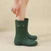 New fashion rain shoes women's medium tube matte women's rain boots Martin boots waterproof boots adult water shoes women