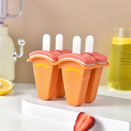Ice Cube Mold Fruit Shape Summer Party Ice Tray Easy Release Spill-Proof Design Picnic Ice Cube Maker DIY Popsicle