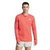 Adidas Men's Adizero Running Long Sleeve T-Shirt, KRY59, Semi-Sid Red (JM7897)