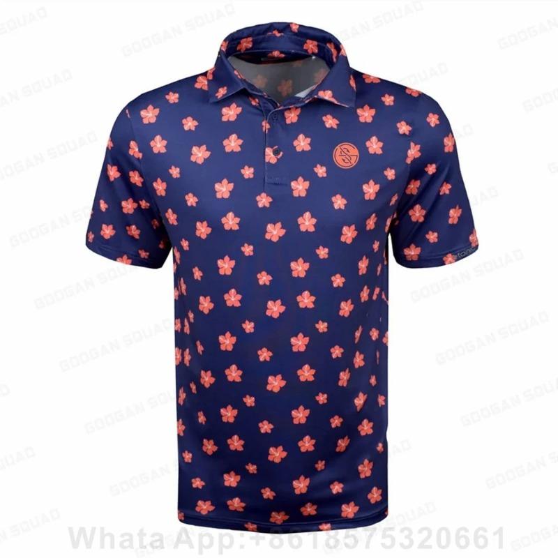 Herren Golf T-Shirt Kurzarm Sport Freizeit Poloshirt Outdoor Hohe Qualität Atmungsaktives Gewebe Sporttrikot Business Poloshirt