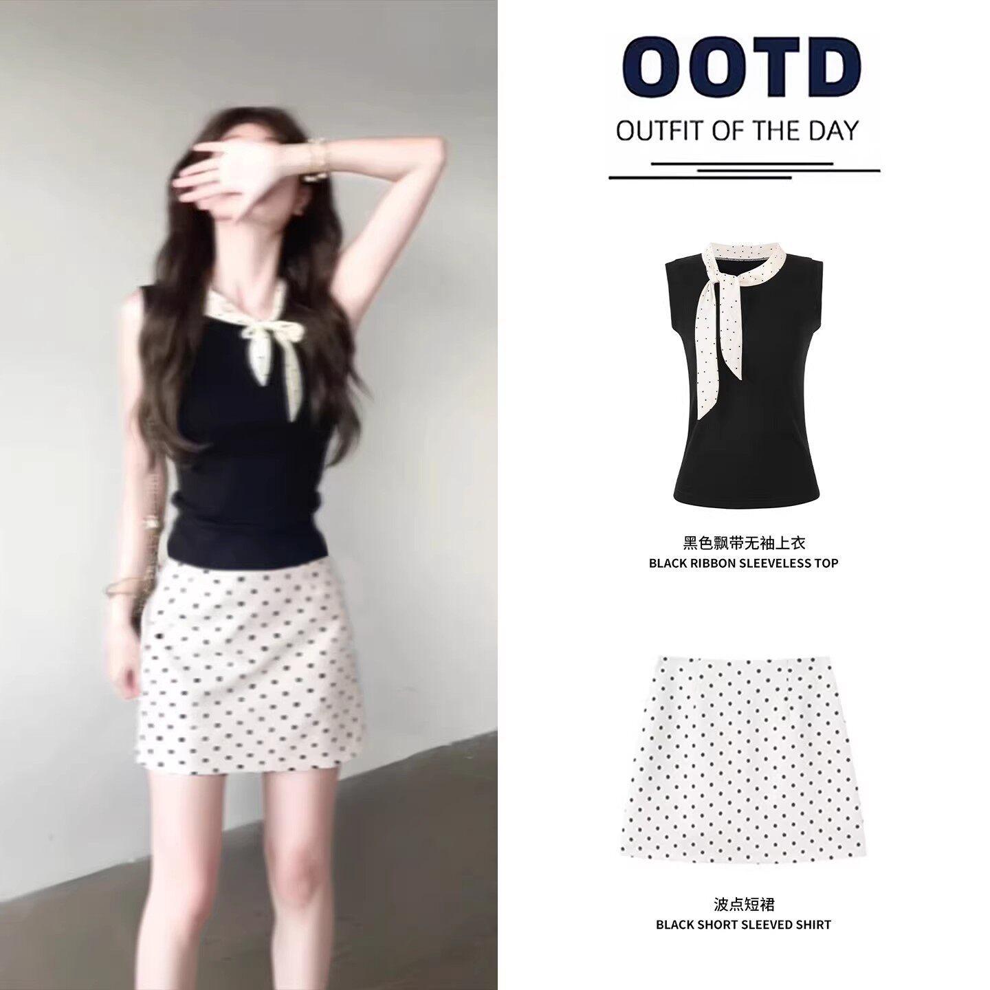 

White polka dot hip skirt women s summer huge good-looking short skirt miu small foreign skirt Korean dress with a word skirt S
