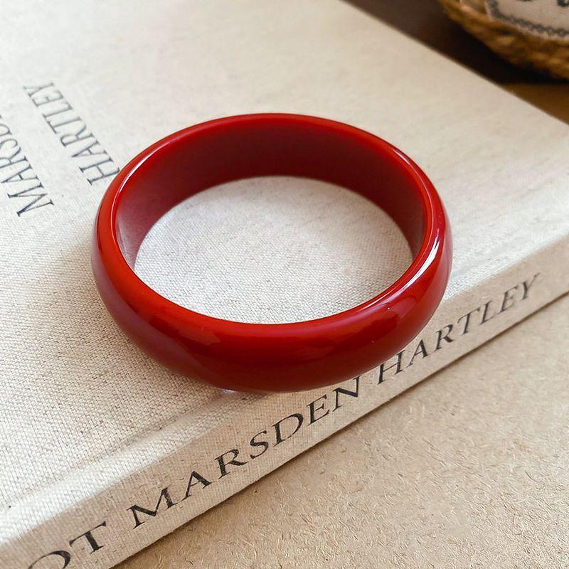and American Cross-Border Resin Geometric Round Bracelet, Fashionable, Simple, Versatile Bracelet, Forest Style Niche Design Jewelry for Women