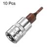 10pcs Hex Torx Slotted Phillips Bit Socket 1/4" Square Drive Metric S2 & CR-V Steel Socket Ratchet Wrench Bits Socket Wrench
