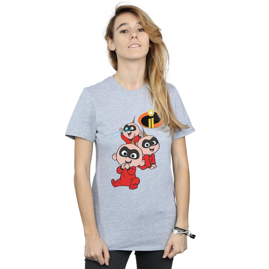 Disney Womens/Ladies The Incredibles Jak Jak Cotton Boyfriend T-Shirt