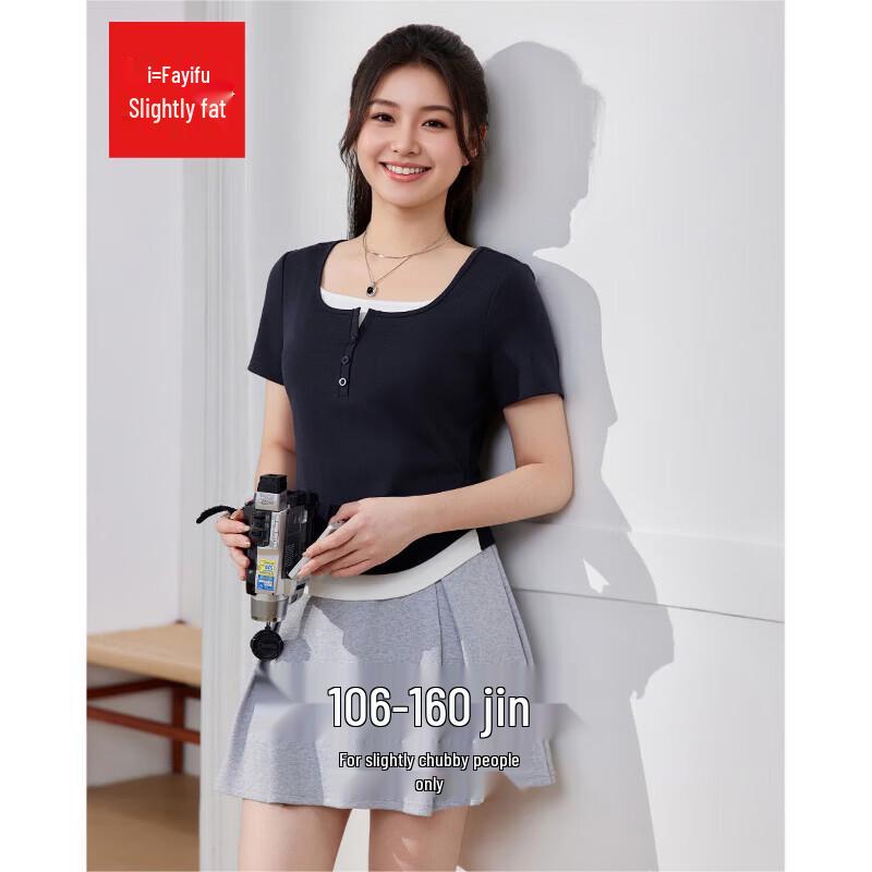 IEF Women s Plus Size Korean Style Slimming T-Shirt 2XL