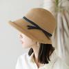 Damen Retro Faltbarer Hepburn-Stil Sonnenhut Lässiger Cooler Fischer Fischerhut Einfaches Sonnenschutz-Accessoire