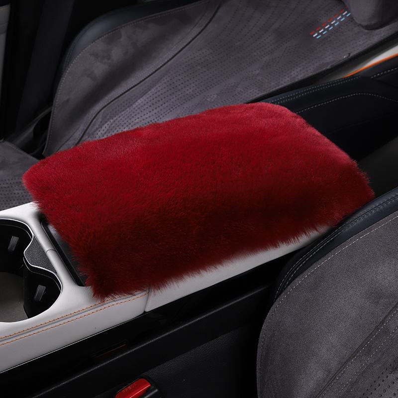 1pc Plush Faux Fur Armrest Cushion Soft Winter Warmth, Central Console Pad for Cars, Cozy & Decorative Interior Accessory, Car Interior Accessory
