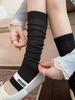Ballet Style Vertical Pattern Calf Socks For Women, Light And Cold In Summer, Stepping On Feet, Piling Socks, Mesh Breathable Half-Sole Leg Covers
