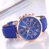 Women's Multifunctional Roman Pattern Watch with Multi-Color Strap and Rose Gold Quartz