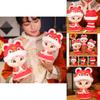 Adorable 2025 Tang Suit Snake Plush Toy Zodiac Snake Doll For New Year Gifts