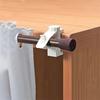 2Pcs No-Drill Adjustable Curtain Rod Holder, Easy Install Plastic Door Mount for Bathroom, Home & Hotel Use - Casual Style