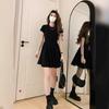 French Hepburn style black temperament dress children's summer 2026 new small slim short skirt women's clothing