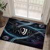 Juventus FC Design Kristall-Samt-Teppich Gemütlich Nicht?Rutschfester Teppich mit Aufdruck für Schlafzimmer Wohnzimmer Eingang