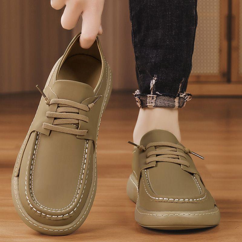 Fashion Low-Top Cushioned Insole Moccasin Male Casual Shoe Retro Summer Sale Designer Fashion 2025 Trend Size 45 Pu Men's Leather Shoes