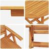 Garden Dining Set 5 pcs Brown Solid Acacia Wood
