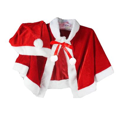 Cape de Noël Ymgot, Cosplay du Père Noël, Enfants et Adultes, Poncho Cape du Père Noël, Tenue du Père Noël, Costume du Réveillon de Noël (Les enfants)
