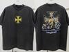 Chopper Motorrad Herren Baumwoll T-Shirt Vintage Streetwear Retro Grunge Biker Stil - Herren Sommer Baumwolle Grafik T-Shirt